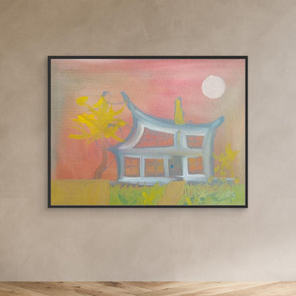 Humble Abode Contemporary House Art Canvas print
