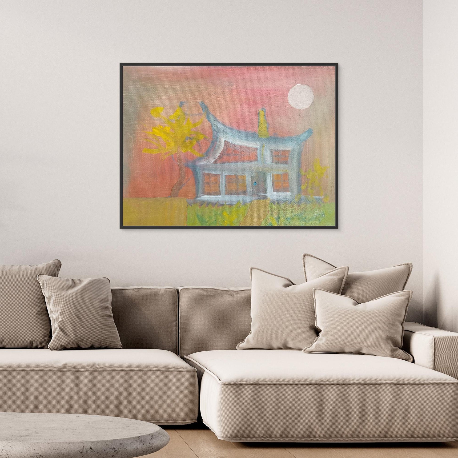 Humble Abode Contemporary House Art Canvas print
