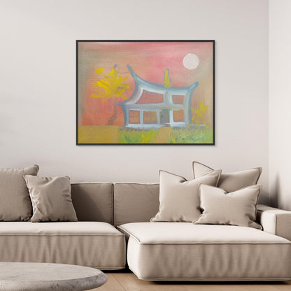 Humble Abode Contemporary House Art Canvas print
