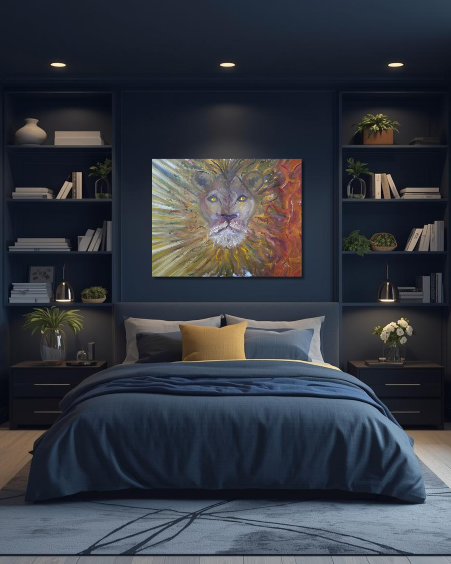 Lionsgate_sun_fire_Lion_Print canvas print
