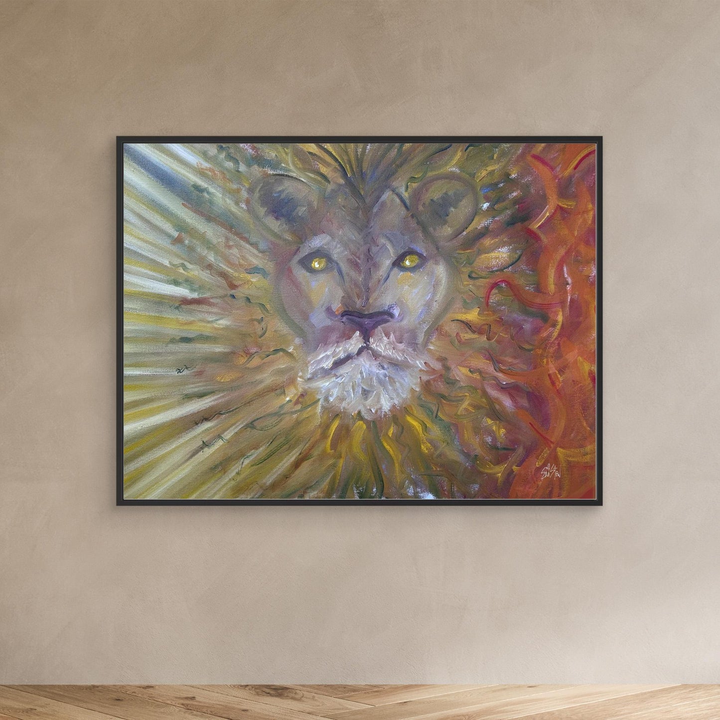 Expressionist Wall Art Lion Print
