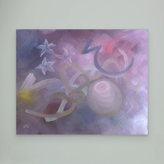 Madonna Purple Abstract Art Canvas print

