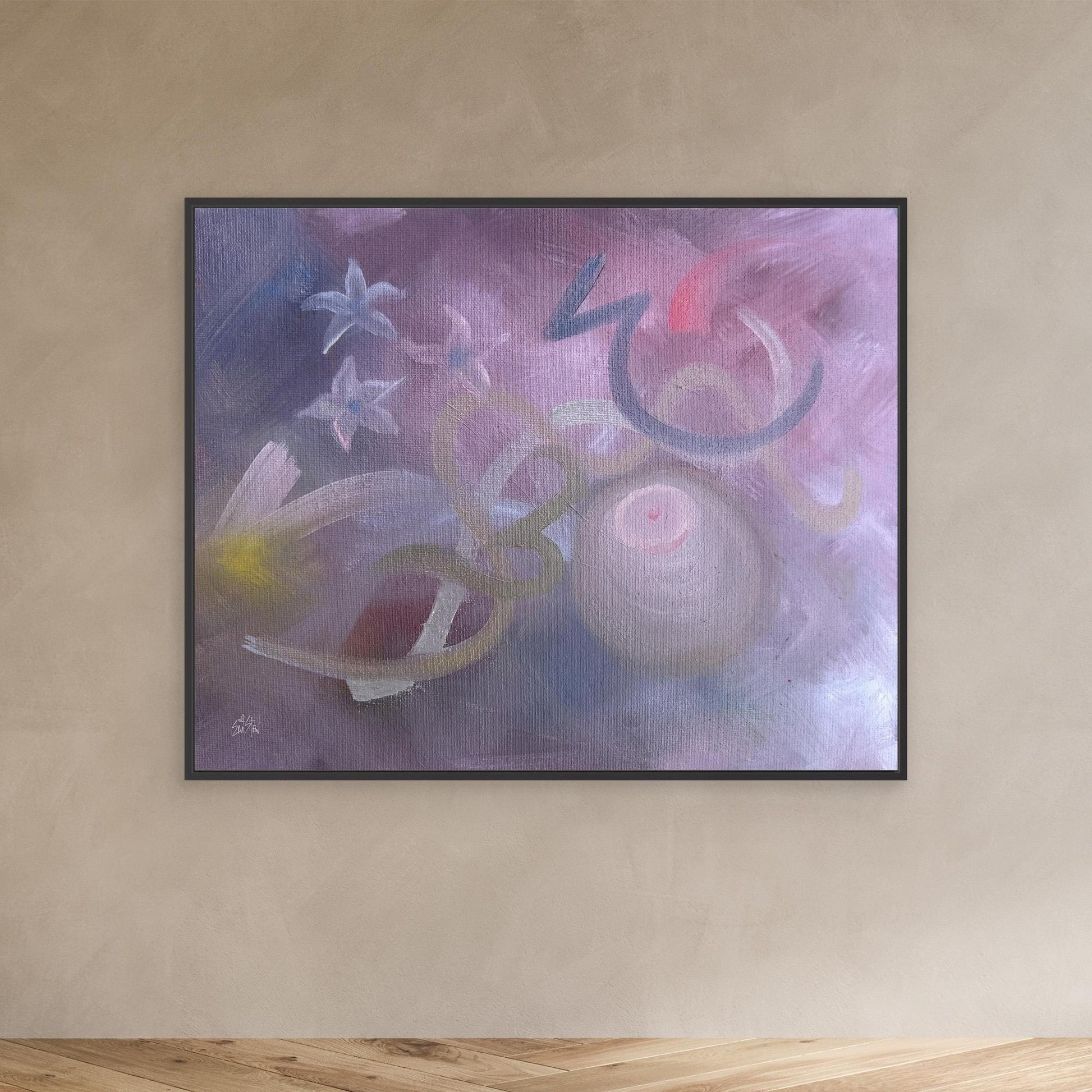 Madonna Purple Abstract Art Canvas print

