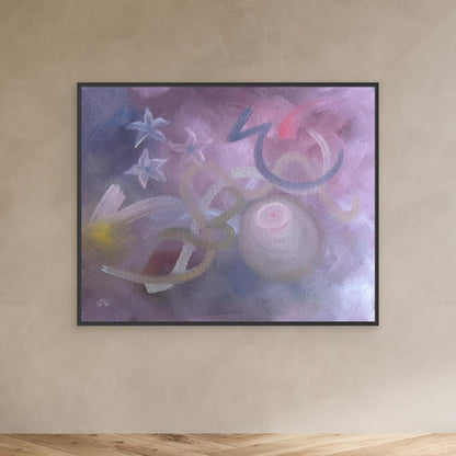 Madonna Purple Abstract Art Canvas print

