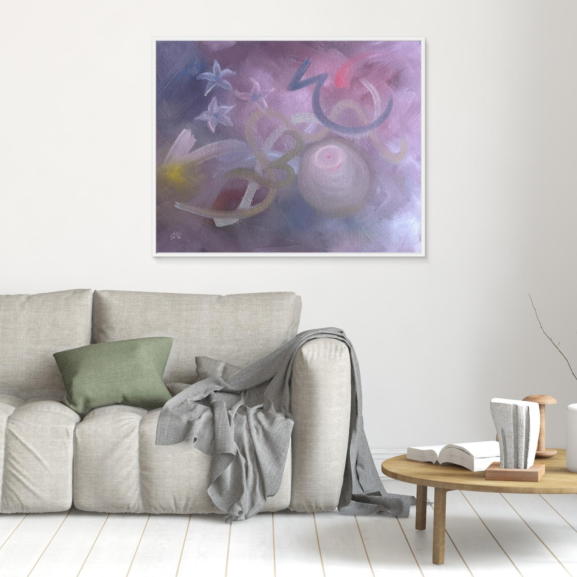 Madonna Purple Abstract Art Canvas print
