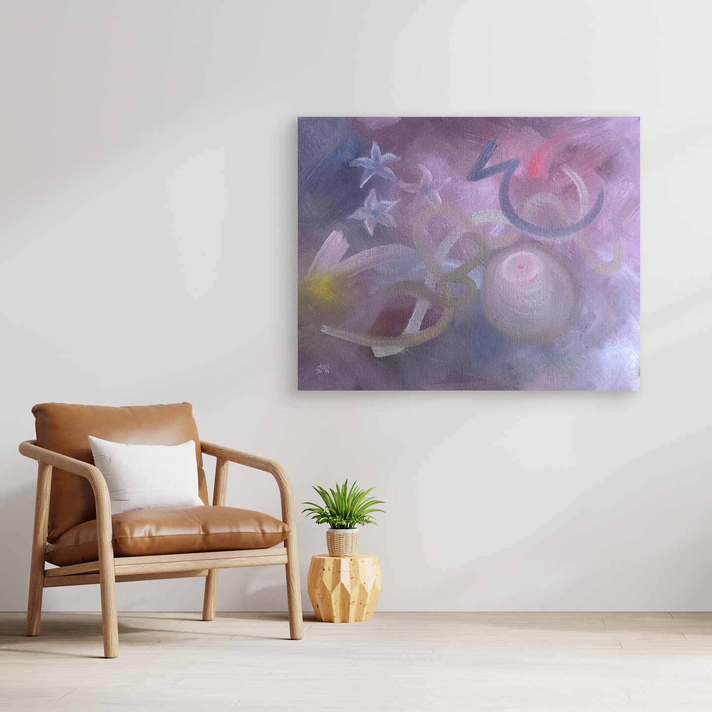 Madonna Purple Abstract Art Canvas print
