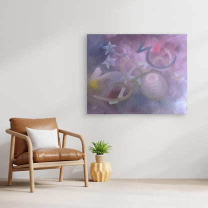Madonna Purple Abstract Art Canvas print
