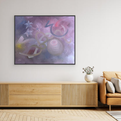 Madonna Purple Abstract Art Canvas print
