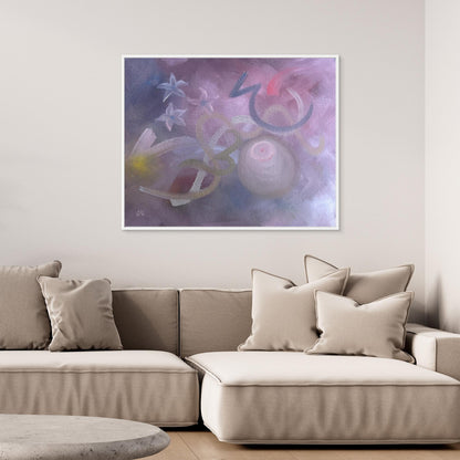 Madonna Purple Abstract Art Canvas print
