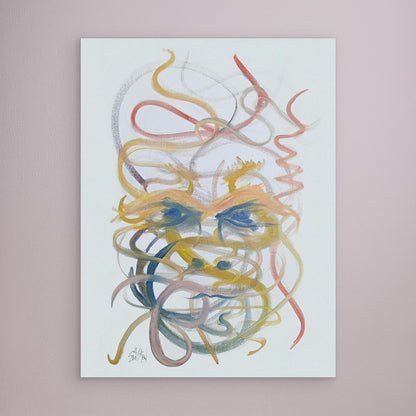 “Mysterious Man” ✧ Contemporary Abstraction ✧ Canvas Print