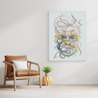 “Mysterious Man” ✧ Contemporary Abstraction ✧ Canvas Print