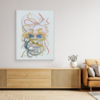 “Mysterious Man” ✧ Contemporary Abstraction ✧ Canvas Print