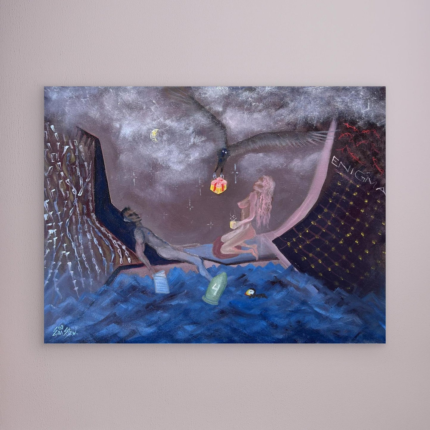 Ocean Surreal Dark Art Canvas Print
