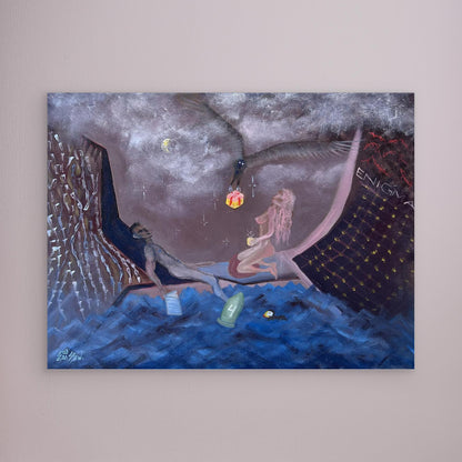 Ocean Surreal Dark Art Canvas Print
