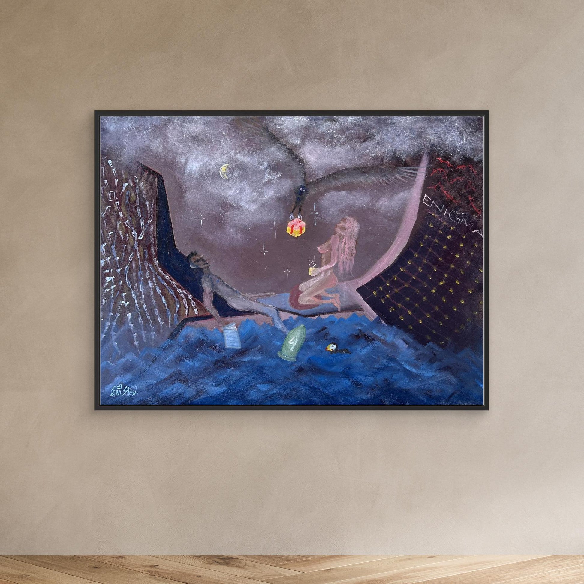 Ocean Surreal Dark Art Canvas Print
