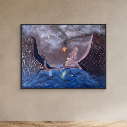 Ocean Surreal Dark Art Canvas Print
