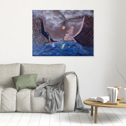 Ocean Surreal Dark Art Canvas Print
