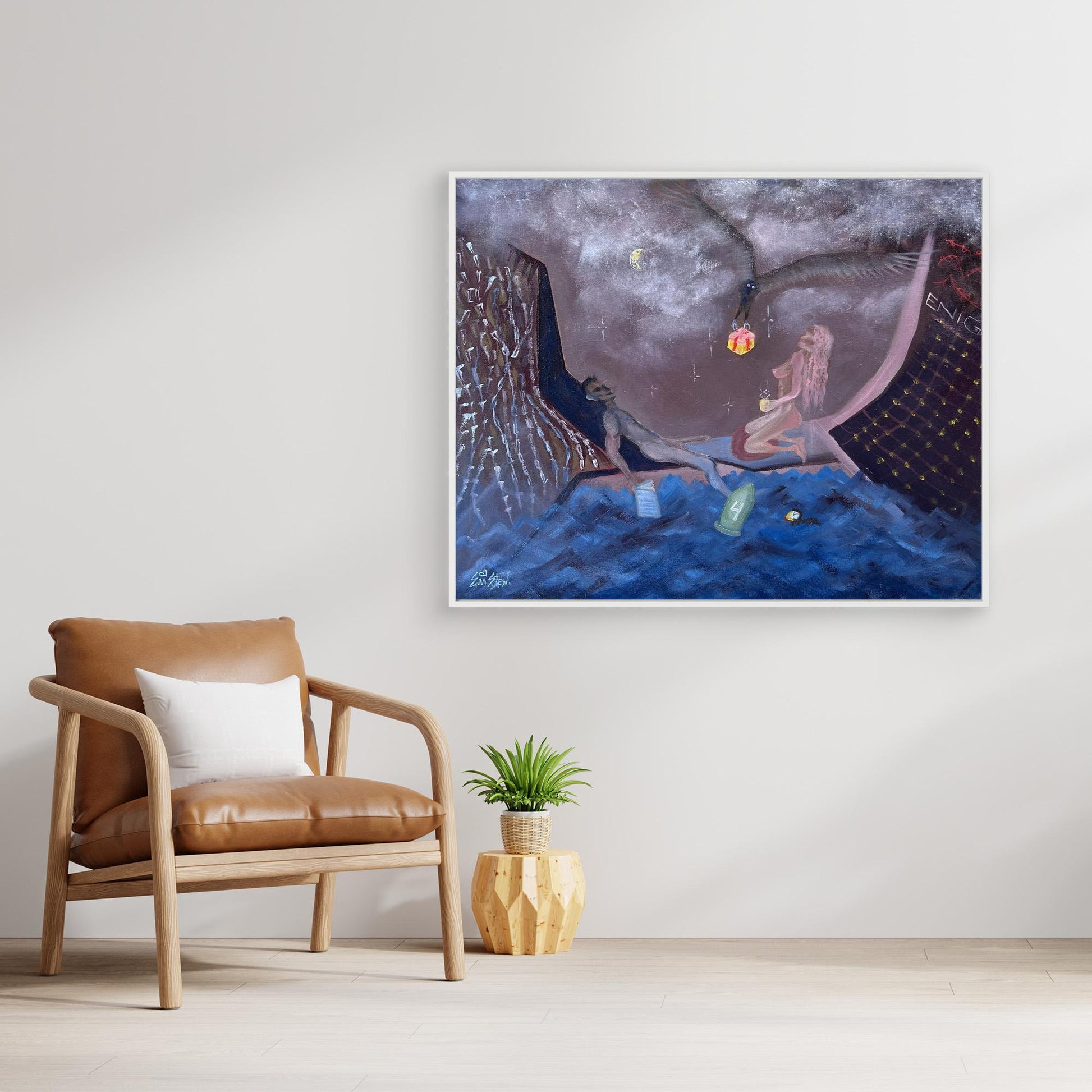 Ocean Surreal Dark Art Canvas Print
