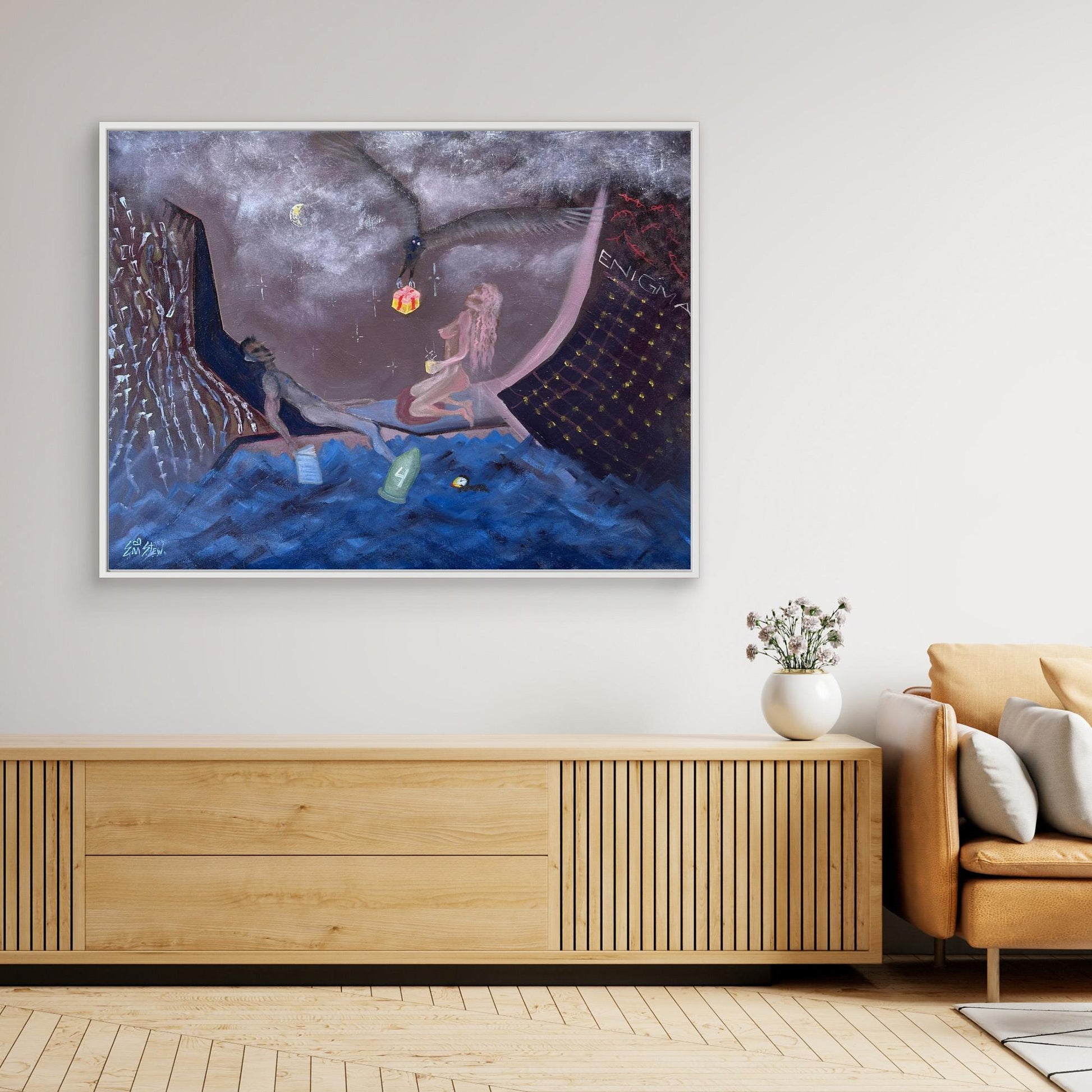 Ocean Surreal Dark Art Canvas Print
