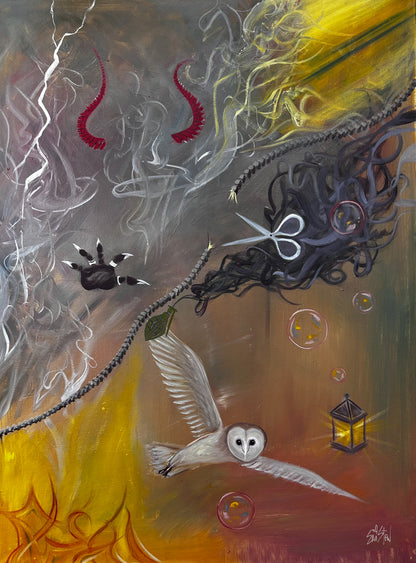 "Psychic Surgery” ✧ Surreal Dark Art ✧ Original Oil Painting
