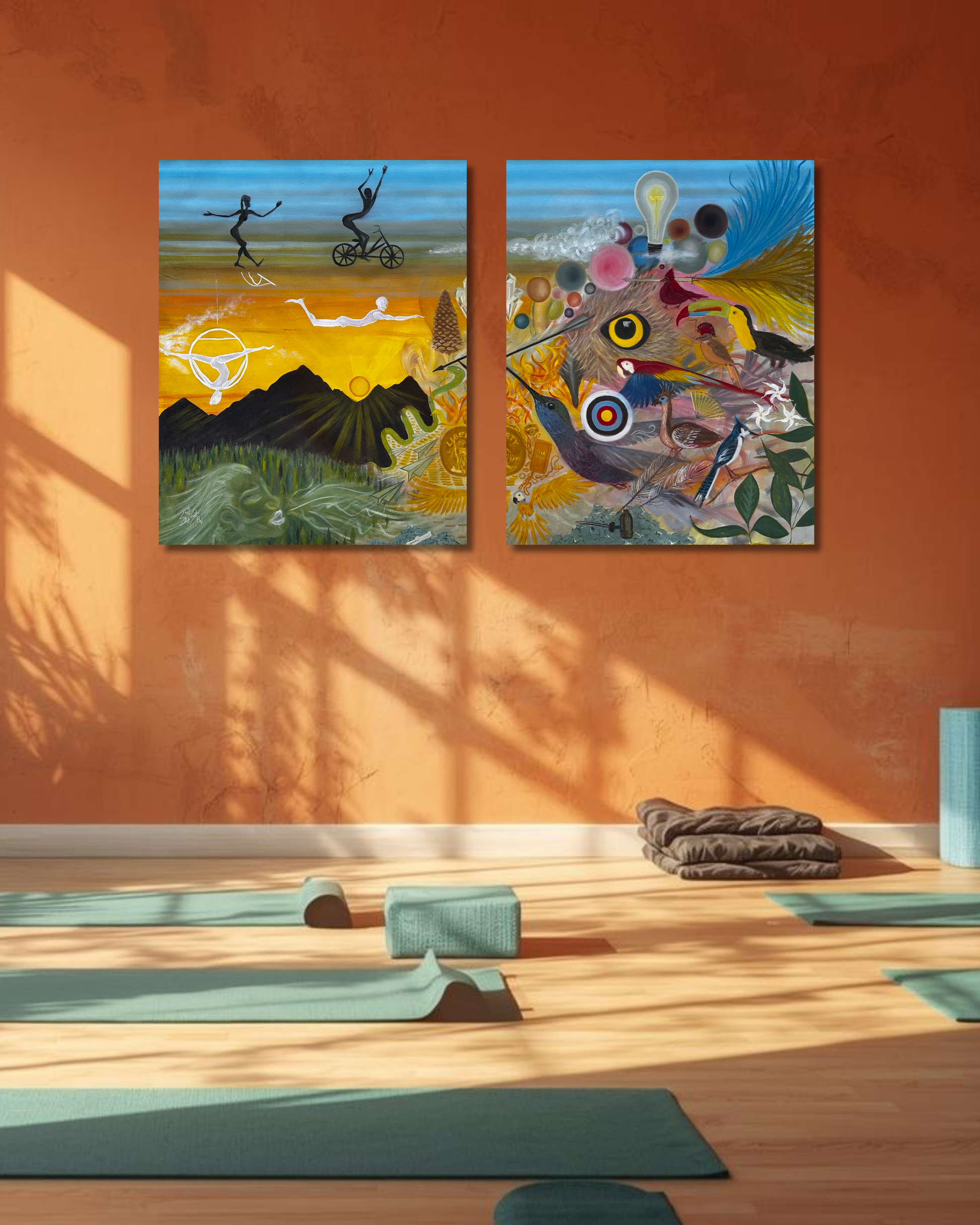 “Sananga Dieta” ✧ Plant Medicine Art ✧ Canvas Print Diptych 1