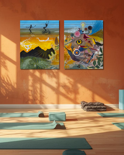 “Sananga Dieta” ✧ Plant Medicine Art ✧ Canvas Print Diptych 1
