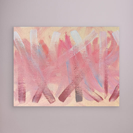 Slash Cig Pink Abstract Art Canvas print
