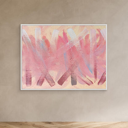 Slash Cig Pink Abstract Art Canvas print
