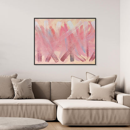 Slash Cig Pink Abstract Art Canvas print