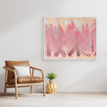 Slash Cig Pink Abstract Art Canvas print
