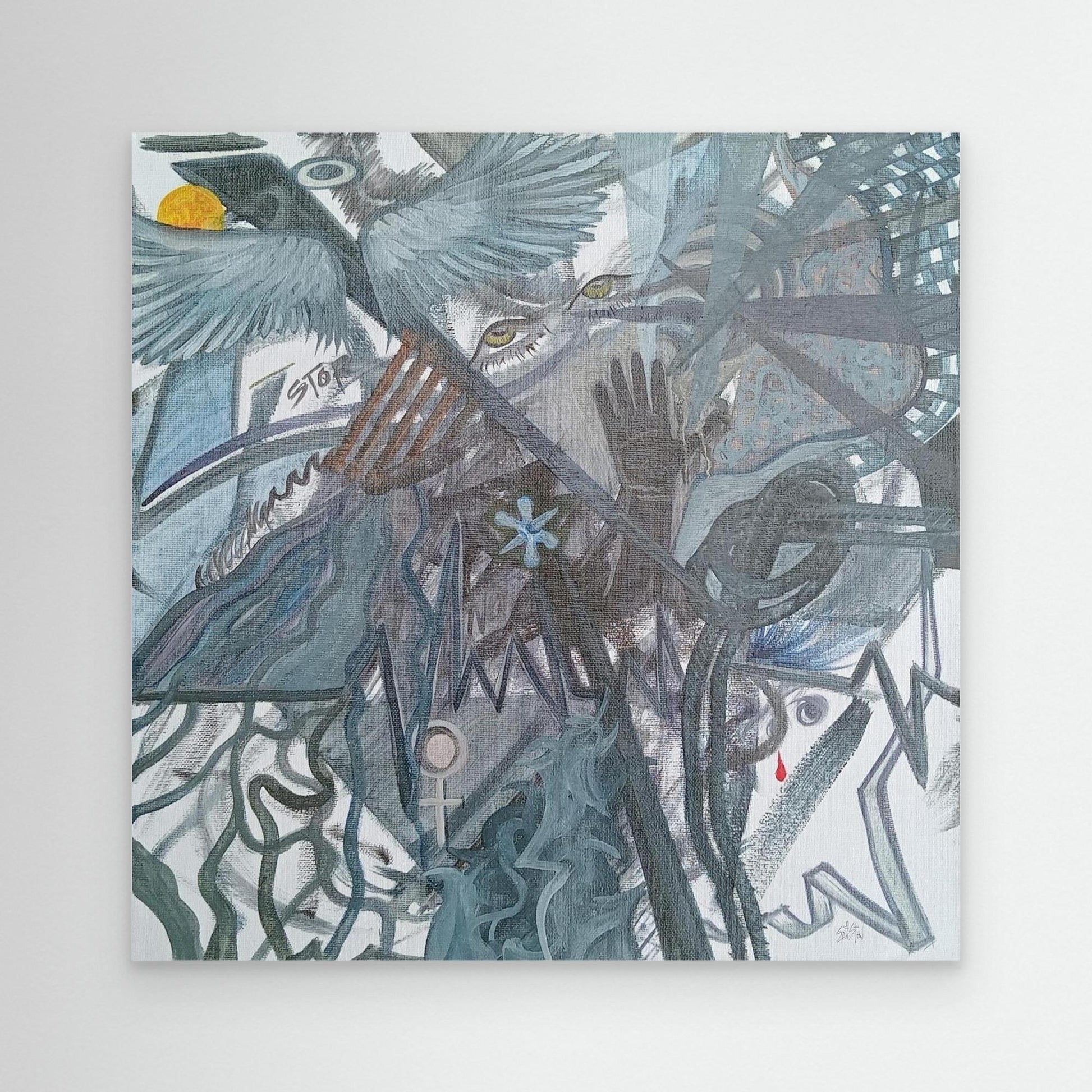 Untitled Dark Emotional Art Canvas print

