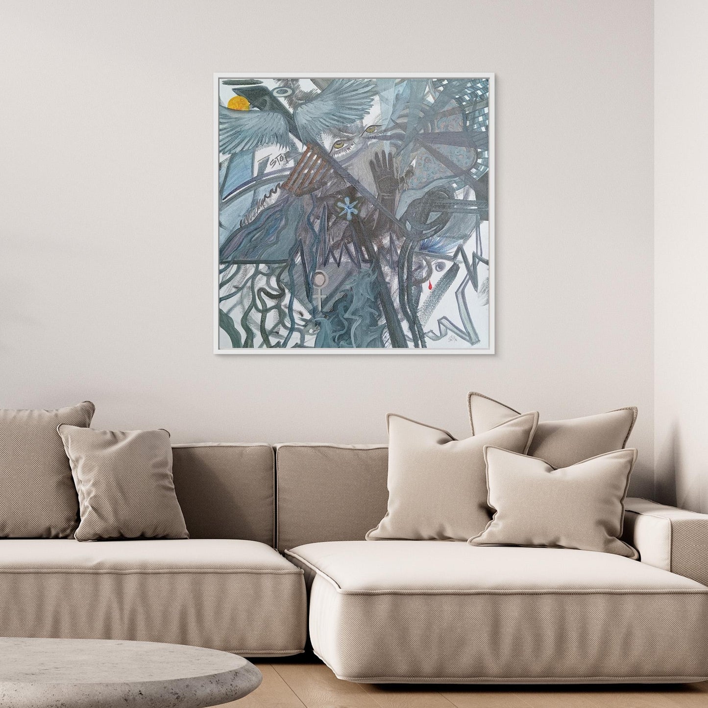 Untitled Dark Emotional Art Canvas print
