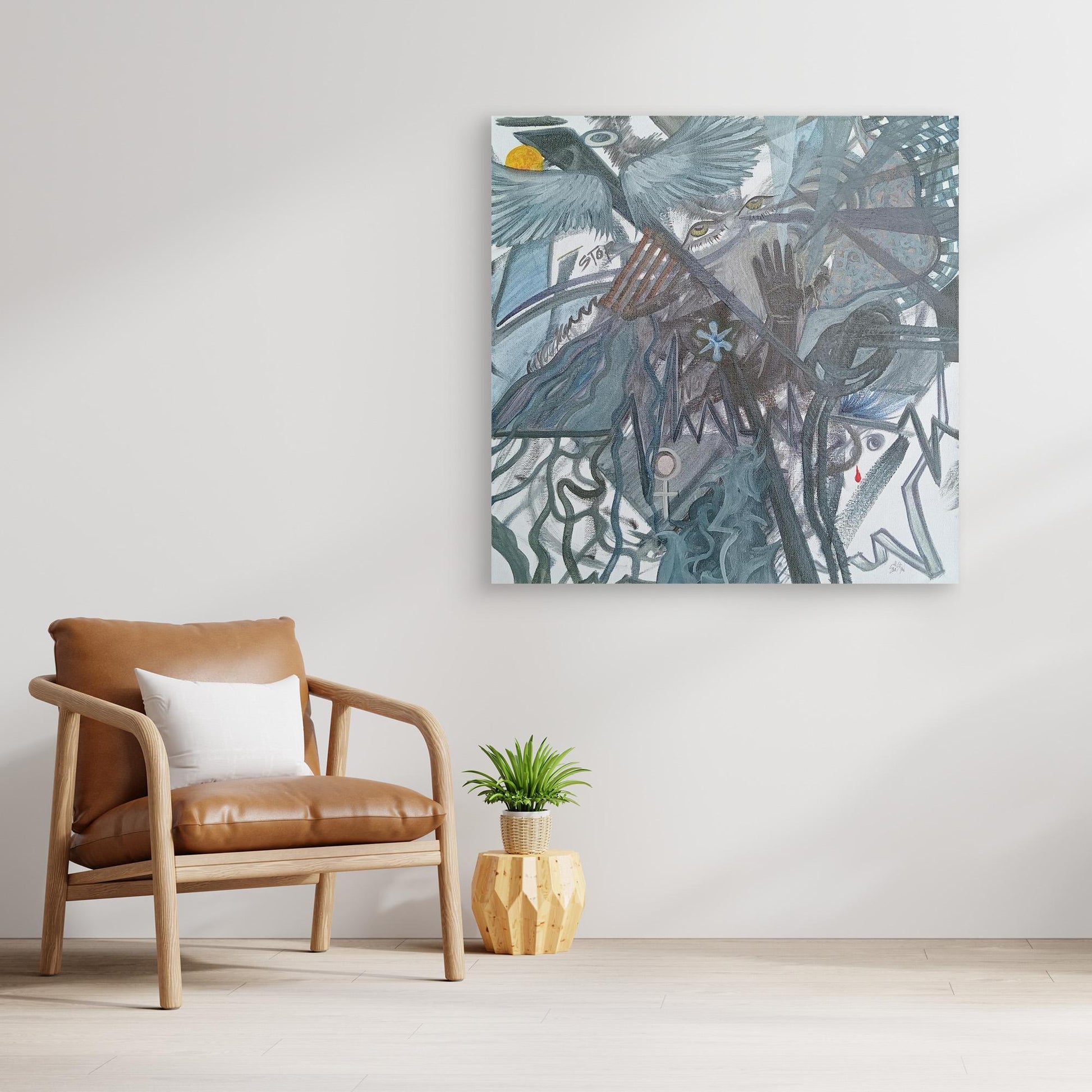 Untitled Dark Emotional Art Canvas print

