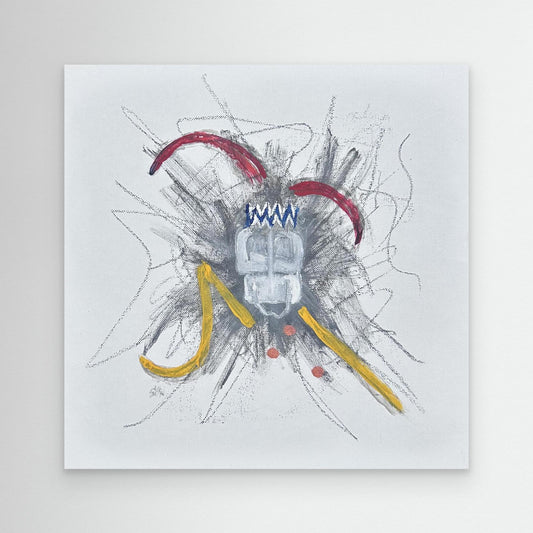 Untitled Jester Free Hand Drawing Painting Canvas Print