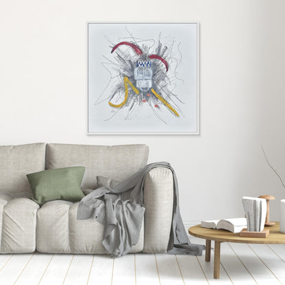 Untitled Jester Free Hand Drawing Painting Canvas Print