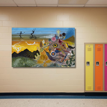 "Sananga Dieta" ORIGINAL Oil Painting on Thick Canvas by Emily Stewart, Artoopia | Modern Figurative & Surreal Wall Art | Monumental Original Painting | 48x72inches