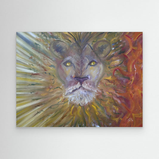 "Lionsgate SUN:FIRE" Canvas Print – Modern Expressionist Oil Painting Wall Art