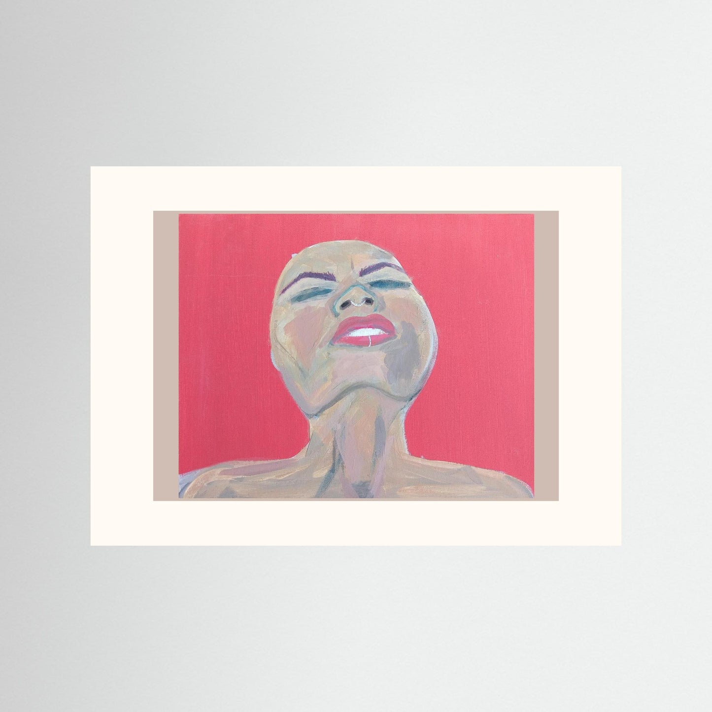 "Freud's Repressed Urges" Emotional Paper Print – Modern Acrylic Painting Wall Art