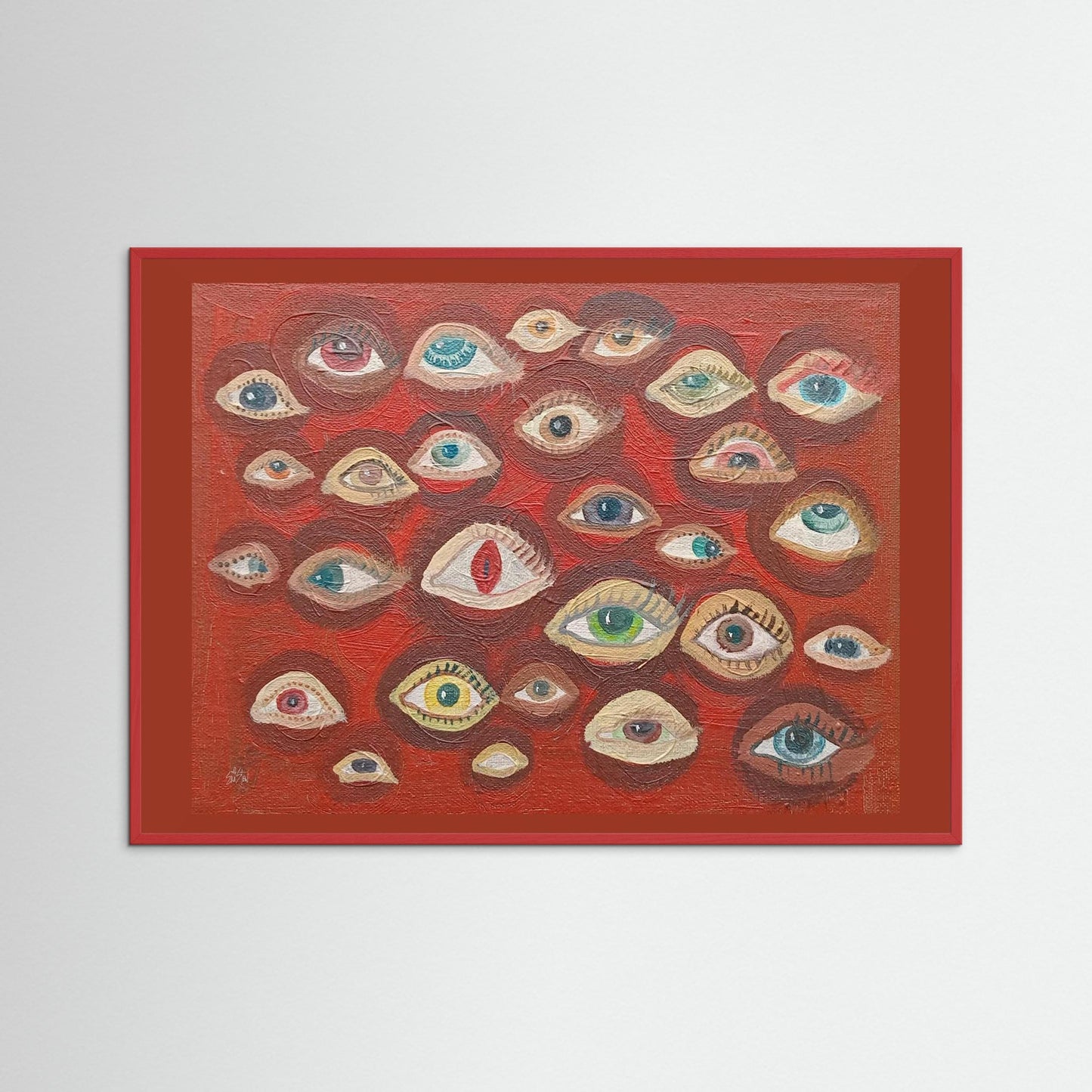 "Seer" Esoteric Paper Print – Modern Optical Oil Painting Wall Art