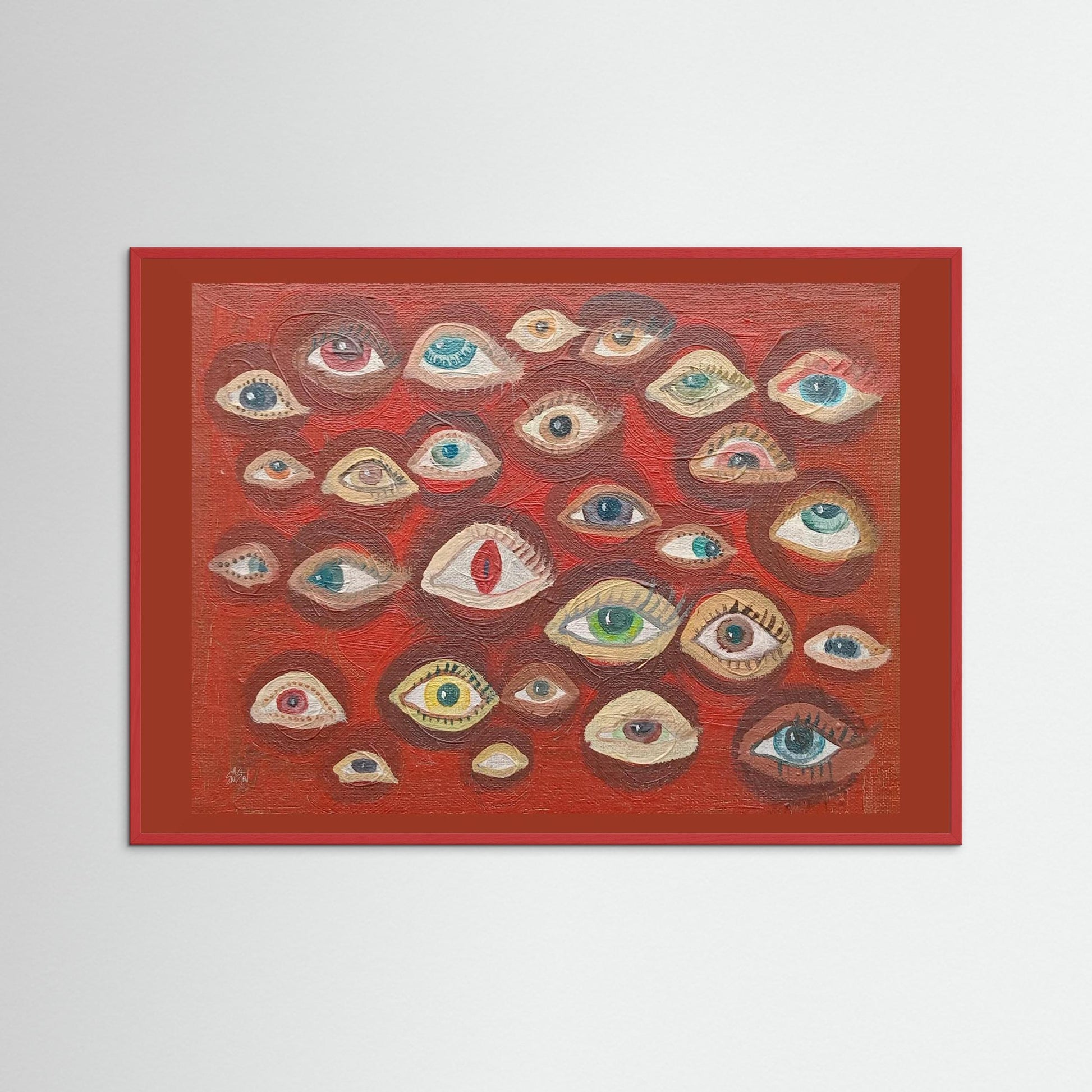 "Seer" Esoteric Paper Print – Modern Optical Oil Painting Wall Art