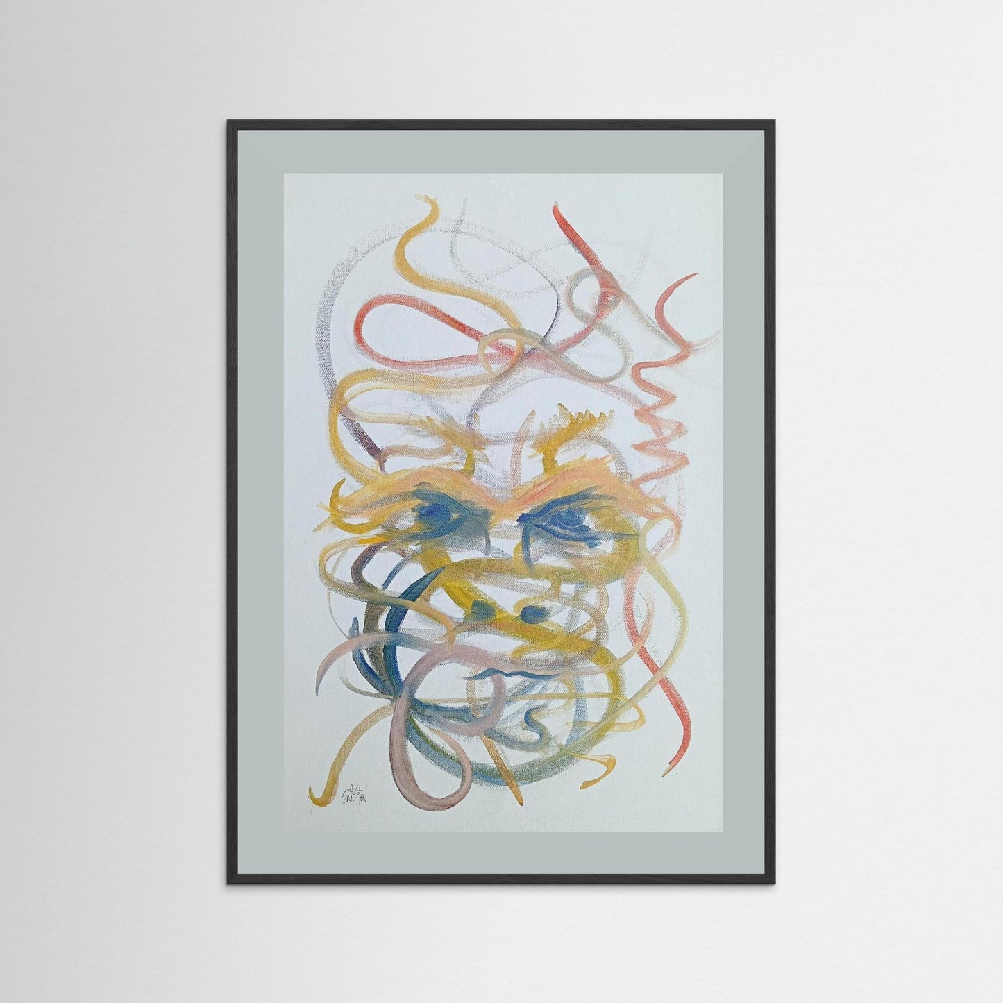 "Mysterious" Paper Print – Modern Abstract Expressionism Oil Painting Wall Art