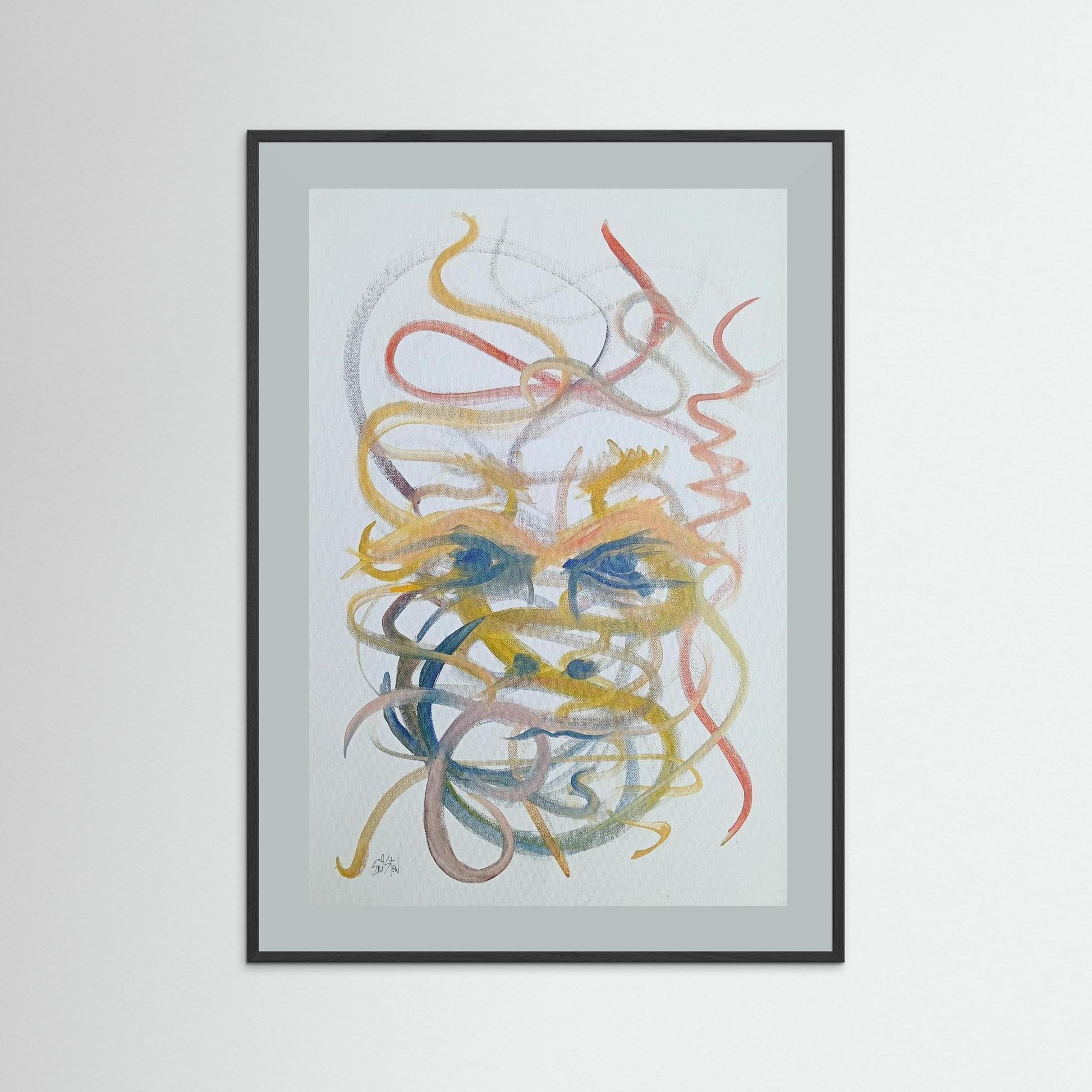 "Mysterious" Paper Print – Modern Abstract Expressionism Oil Painting Wall Art