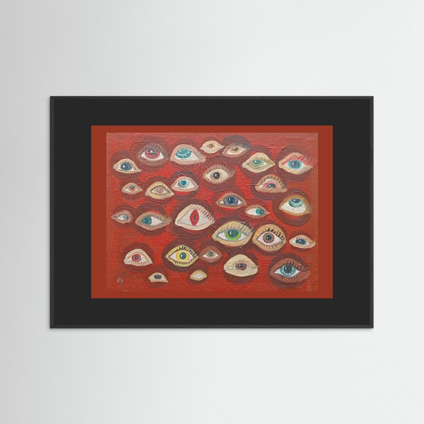 "Seer" Esoteric Paper Print – Modern Optical Oil Painting Wall Art