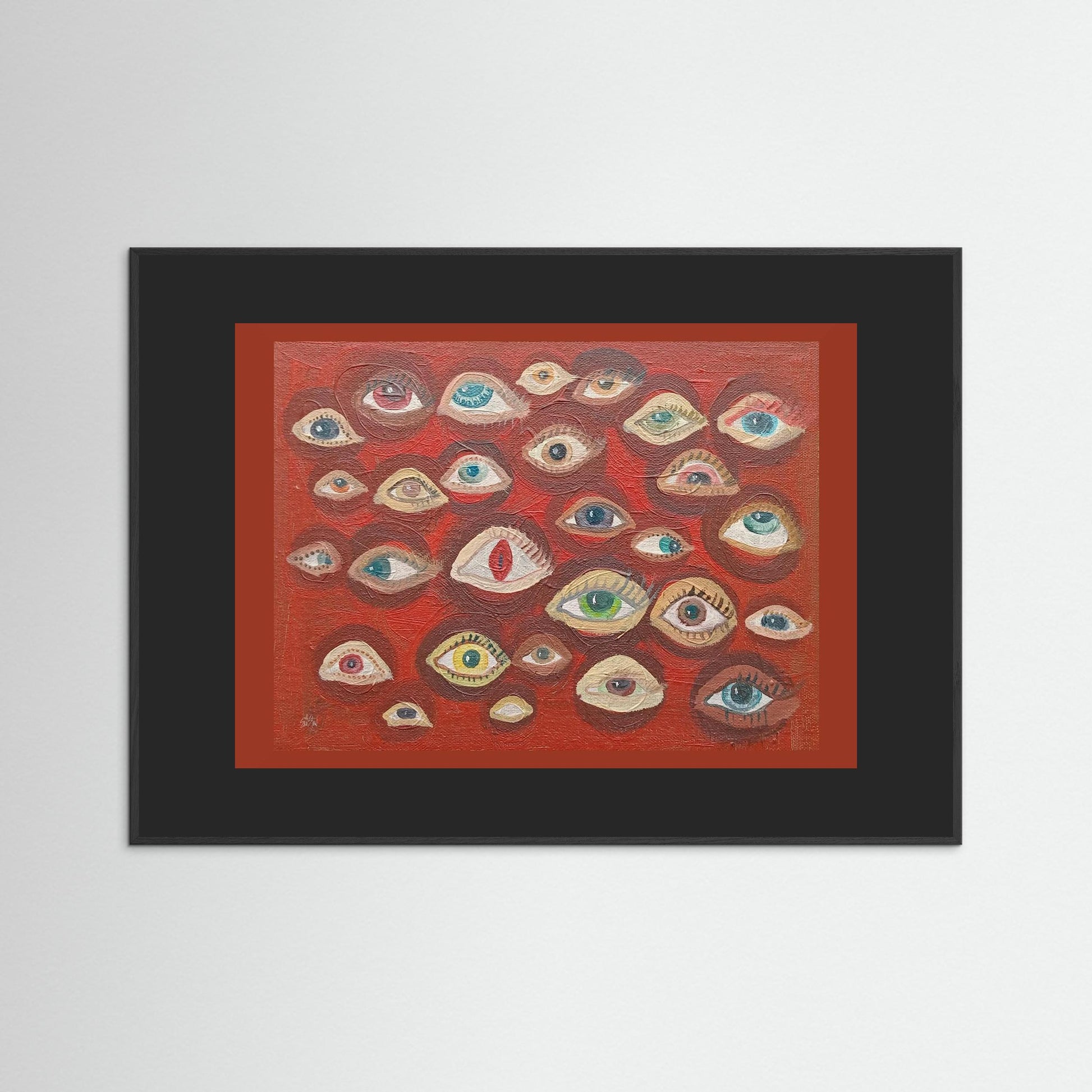 "Seer" Esoteric Paper Print – Modern Optical Oil Painting Wall Art