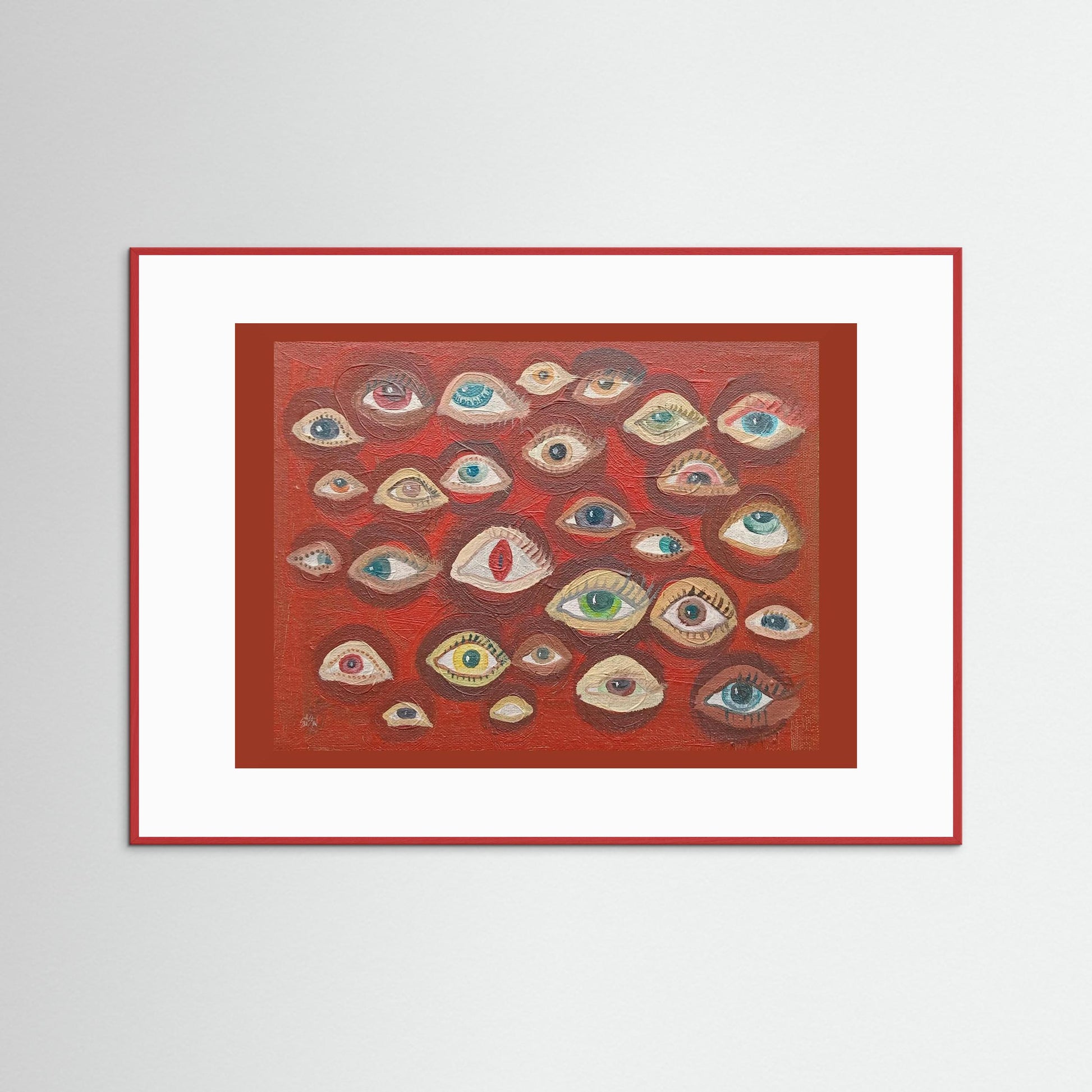 "Seer" Esoteric Paper Print – Modern Optical Oil Painting Wall Art