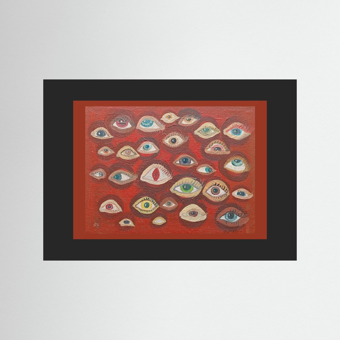 "Seer" Esoteric Paper Print – Modern Optical Oil Painting Wall Art