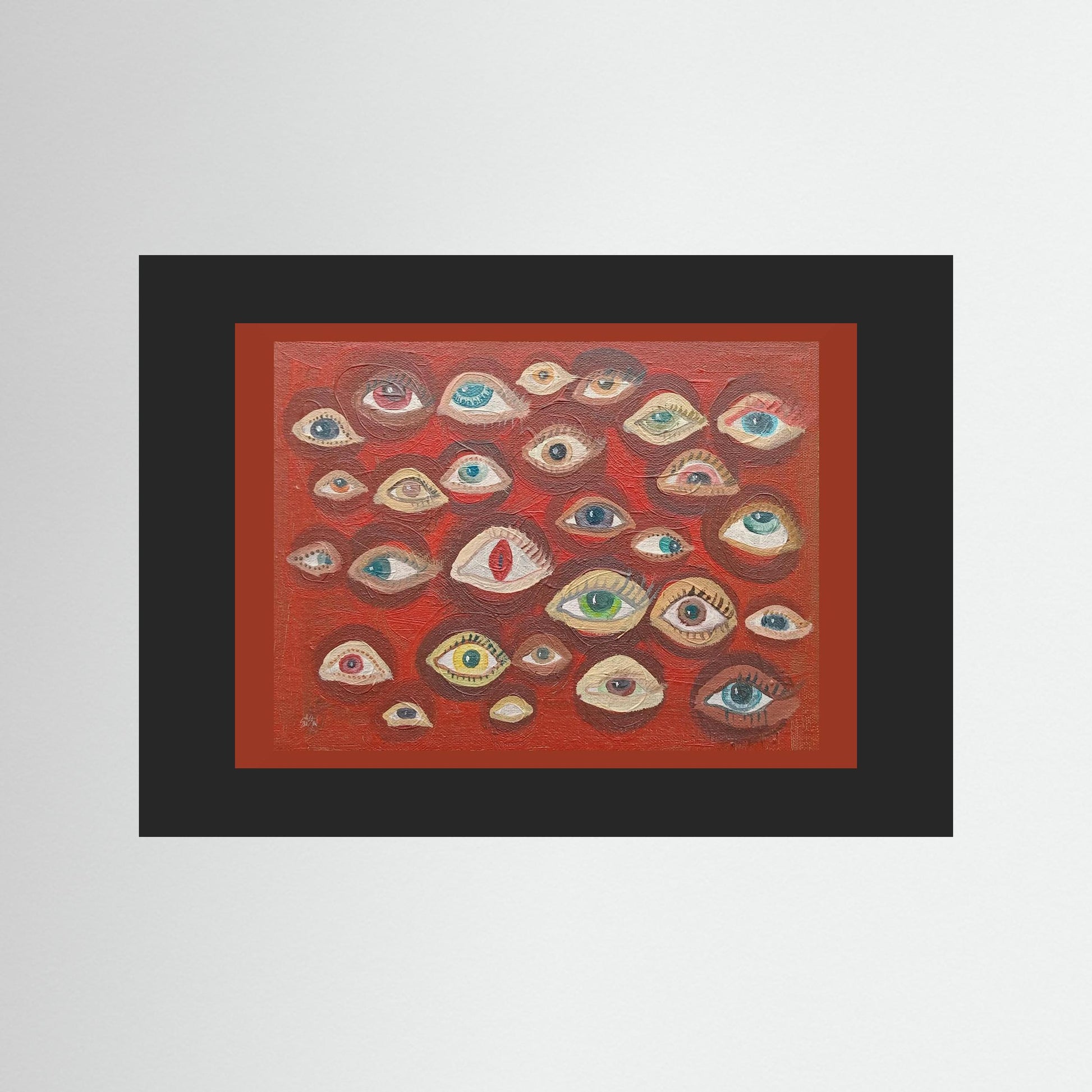 "Seer" Esoteric Paper Print – Modern Optical Oil Painting Wall Art