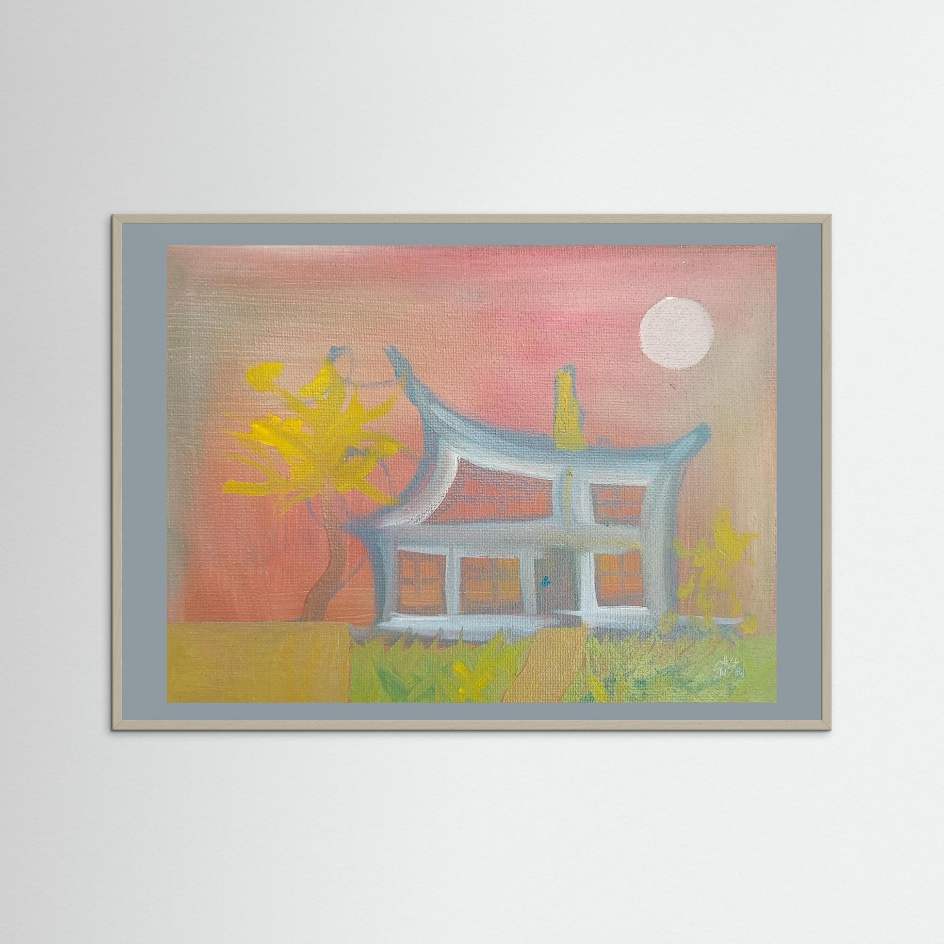 "Humble Abode" Eccentric Paper Print – Modern Oil Painting Wall Art