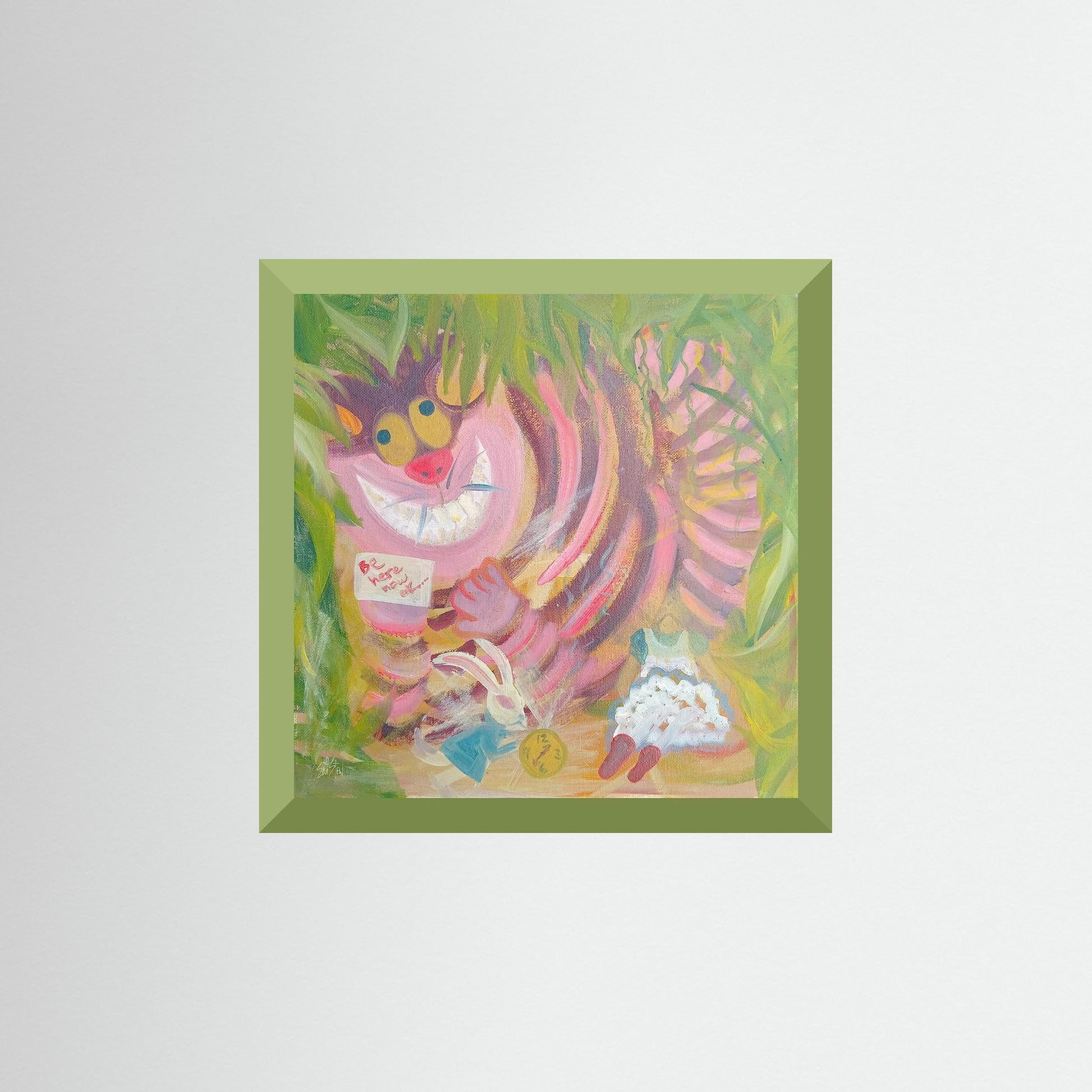 "You May Have Noticed, I'm Not All There Myself." Cheshire Cat Paper Print – Modern Oil Painting Wall Art