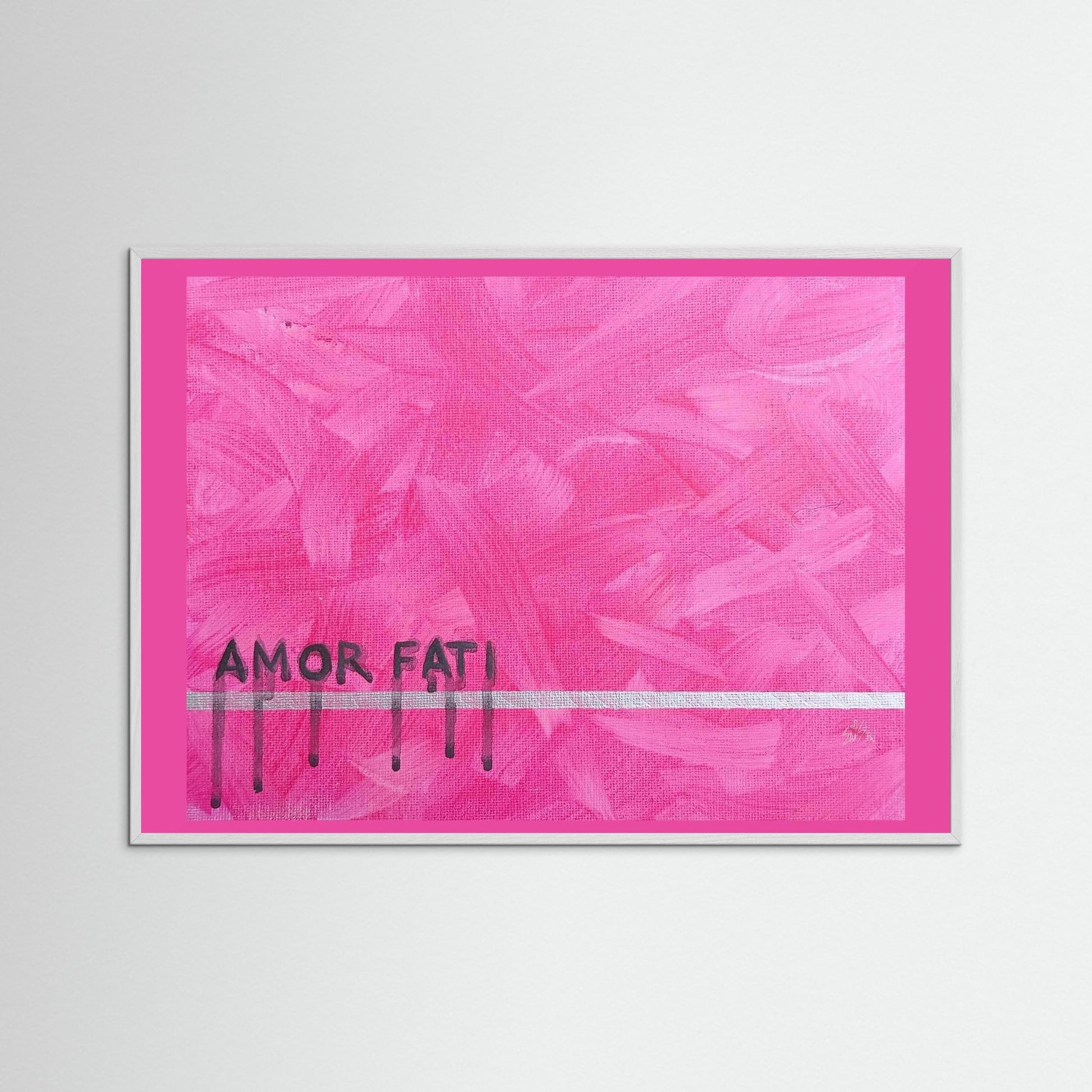 "Amor Fati" Design Paper Print – Modern Acrylic Painting Wall Art